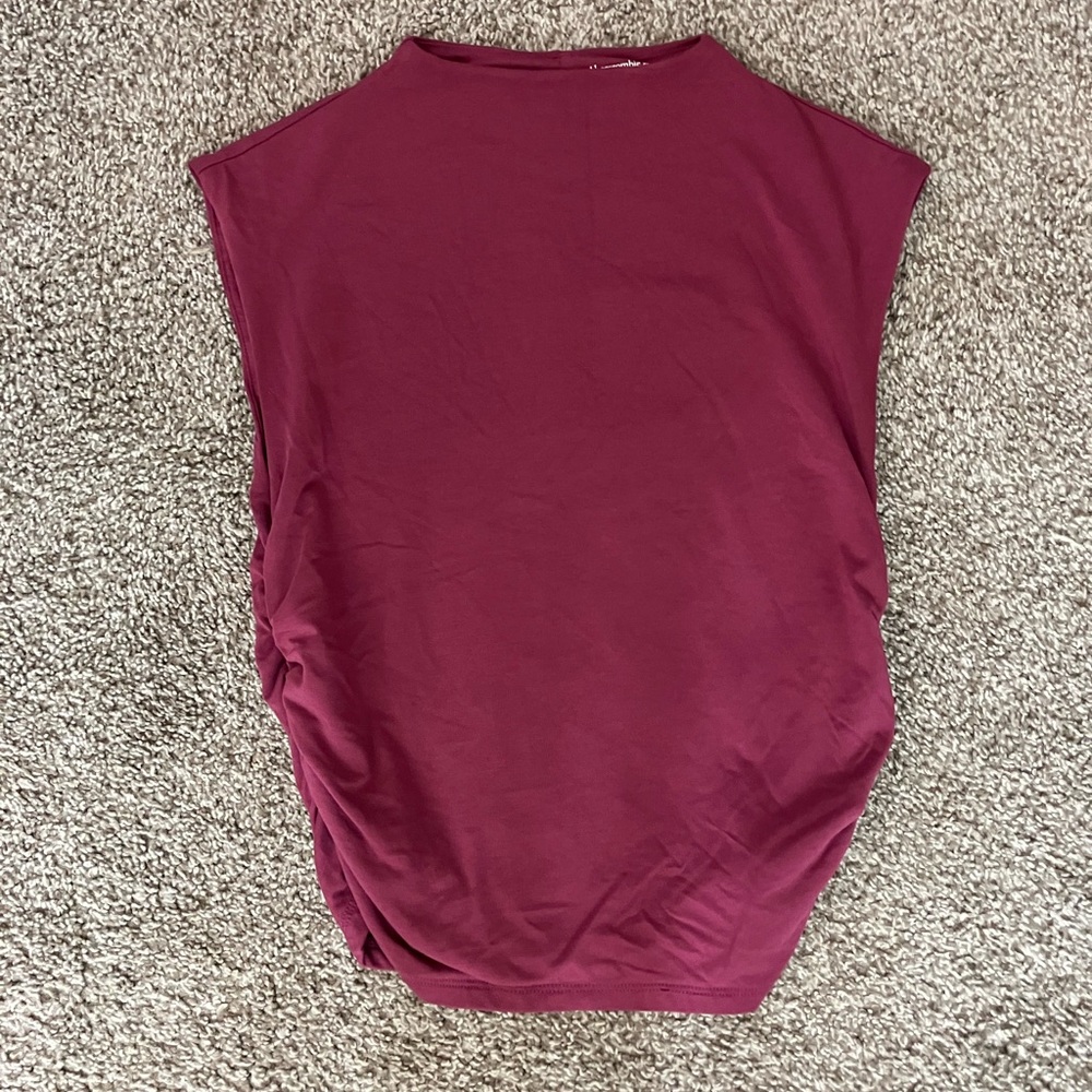 Abercrombie & Fitch Burgundy Sleeveless Top